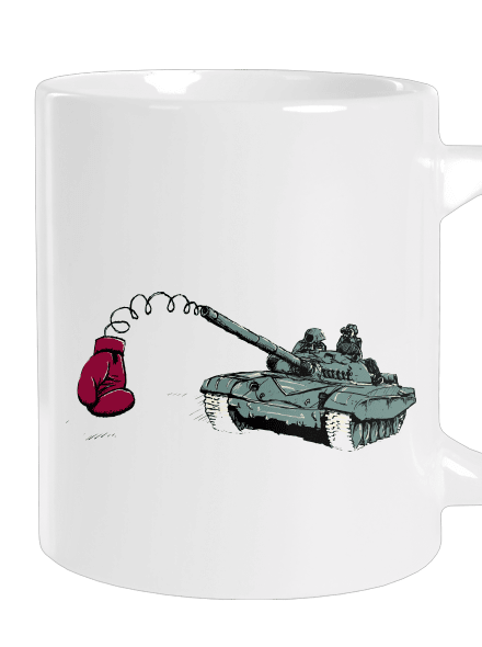 Tank nagy bögre White