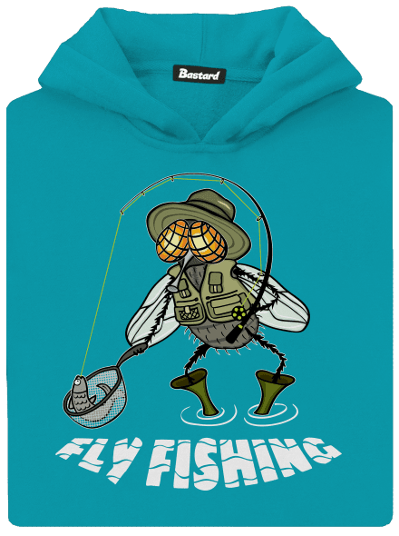Fly fishing gyerek kenguruzsebes pulóver Hawaiian Blue