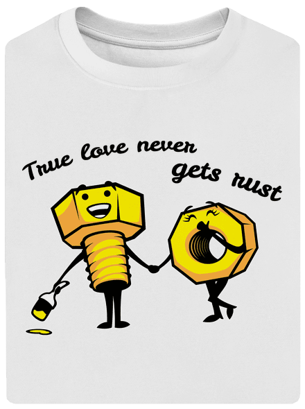 True love unisex túlméretezett póló White