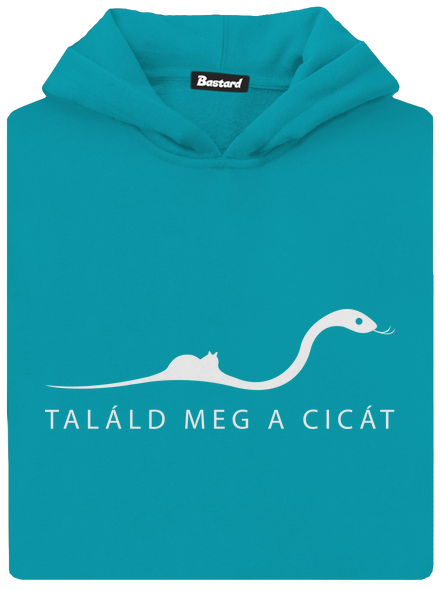 Találd meg a cicát gyerek kenguruzsebes pulóver Hawaiian Blue