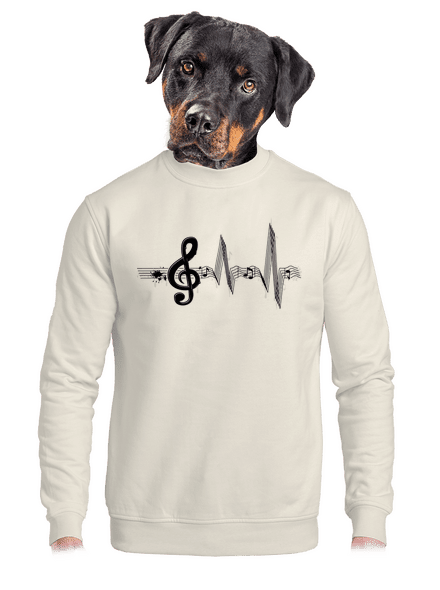 A zene az életem unisex crewneck Off White