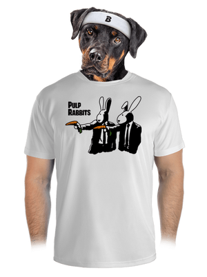 Pulp Rabbits férfi sportpóló White