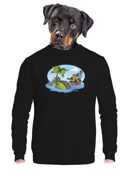Vasúti sziget unisex crewneck Black