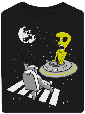 UFO crosswalk unisex túlméretezett póló Black