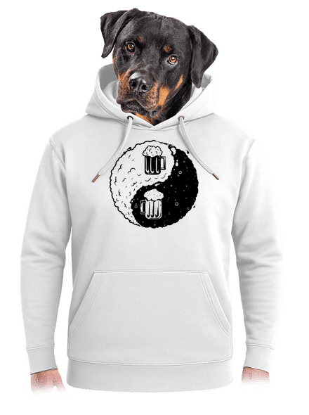 Jin Jang sör unisex prémium pulóver Snowwhite