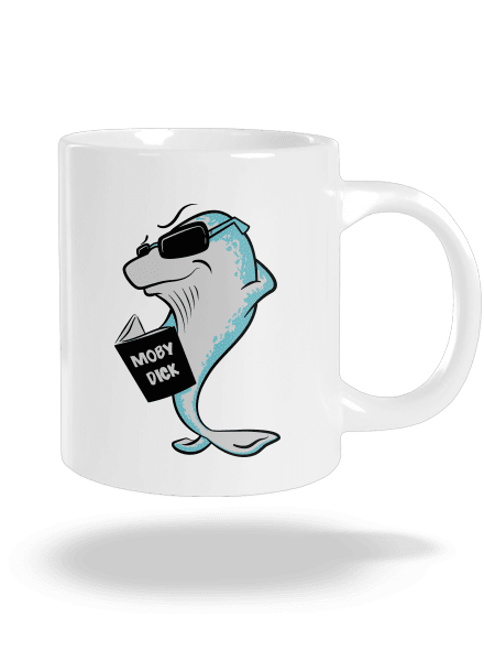 Moby Dick nagy bögre White
