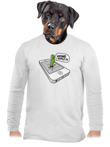 Wrong apple férfi hosszú ujjú póló White