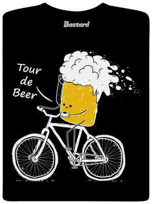 Tour de beer férfi hosszú ujjú póló Black