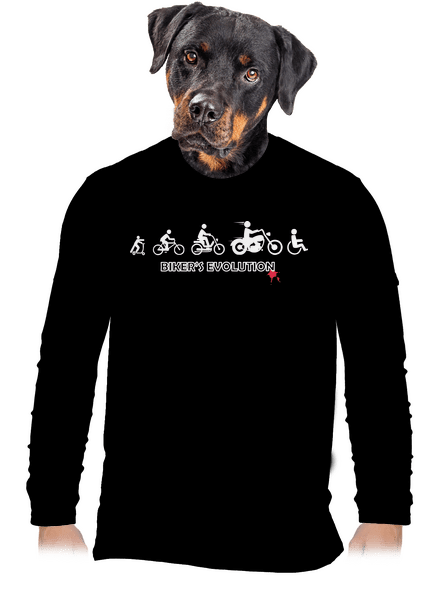 Bikers evolution férfi hosszú ujjú póló Black