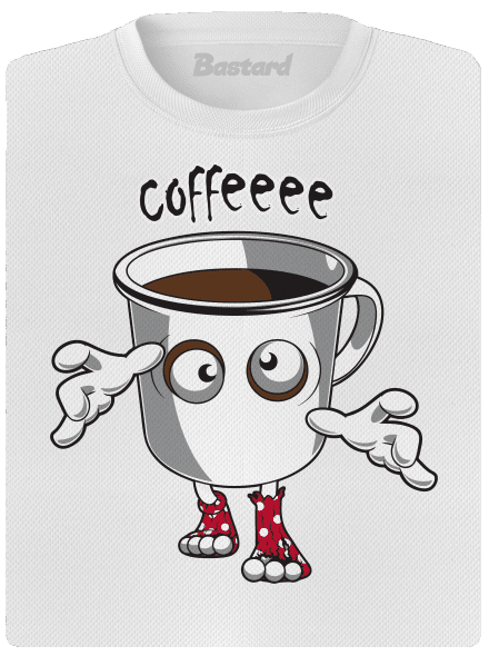 Zombie coffee női sportpóló White