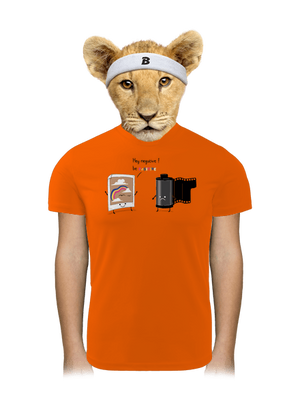 Légy pozitív gyerek sport póló Neon Orange