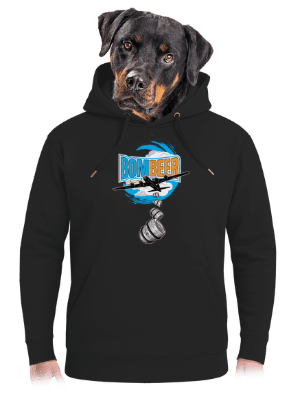 BomBeer unisex prémium pulóver Dark Black