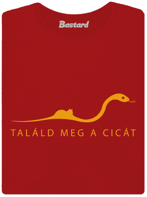 Találd meg a cicát prémium női póló Red Mal