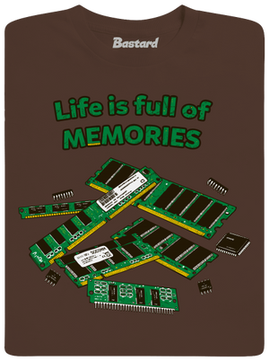 Memóriában tárolva férfi póló Brown