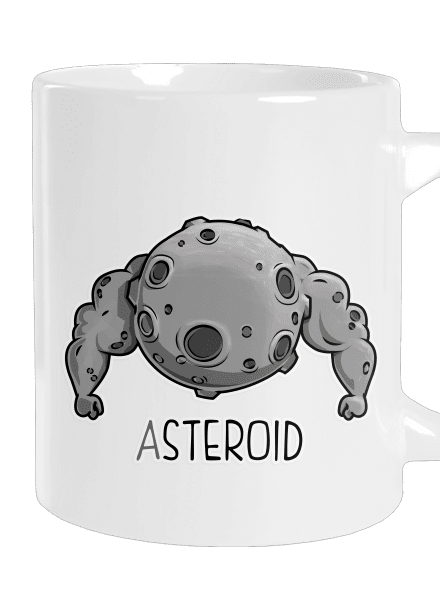 Asteroid nagy bögre White