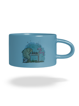 A halat nem lehet kifogni macaron bögre Blue Macaron