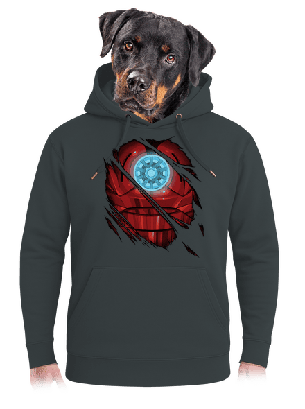 Ironman unisex prémium pulóver Charcoal