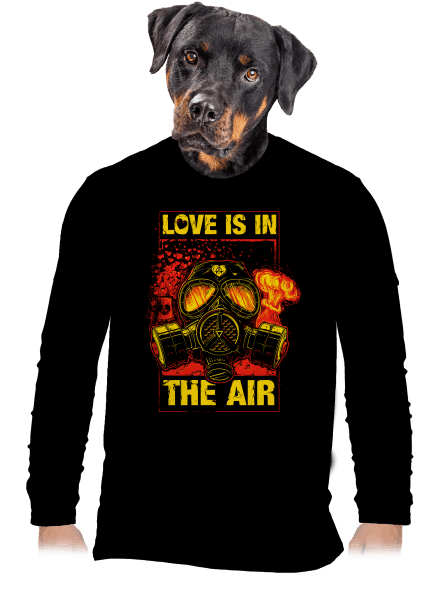 Love is in the air férfi hosszú ujjú póló Black