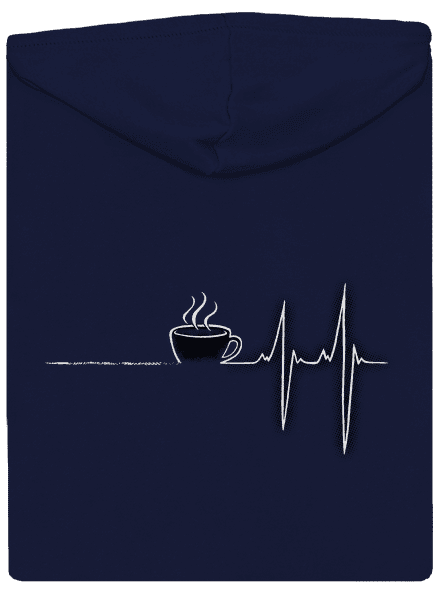 Coffee help cipzáras férfi pulóver Navy