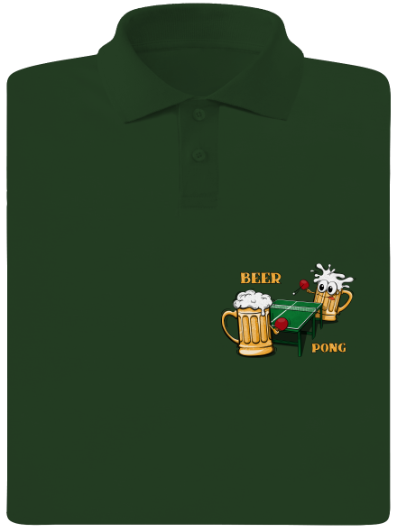 Beer pong férfi pólóingek Bottle Green Mal