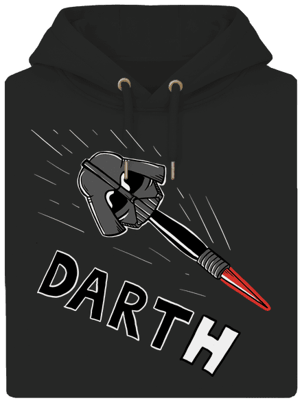 Dart(h) unisex prémium pulóver Dark Black