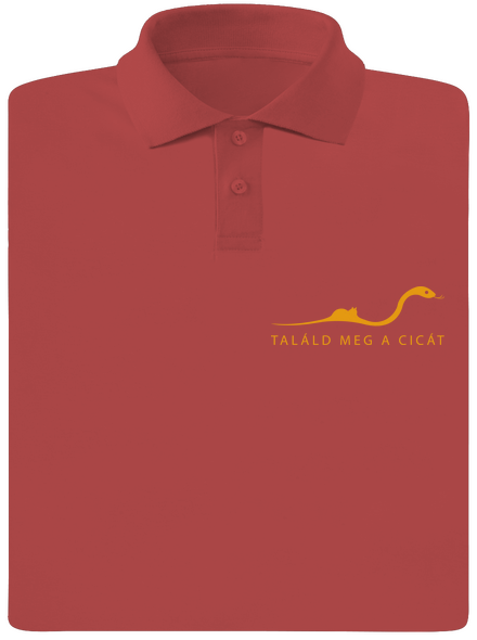 Találd meg a cicát férfi pólóingek Burgundy