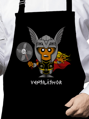Ventiláthor kötény Black