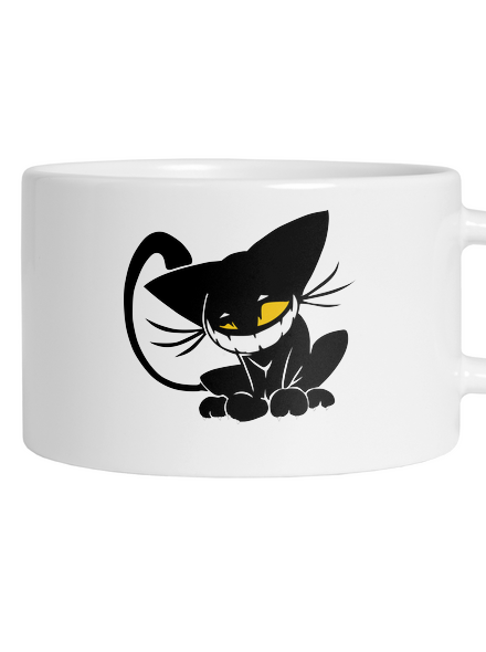 Evil cat macaron bögre White