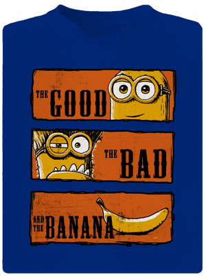 A Jó, a Rossz és a Banán férfi sportpóló Royal Blue Mal