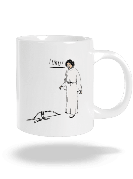 Luke és Leia nagy bögre White