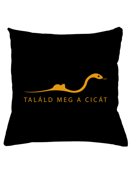 Találd meg a cicát párna Black