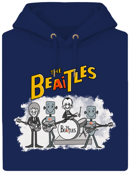 AI Beatles unisex prémium pulóver Navy