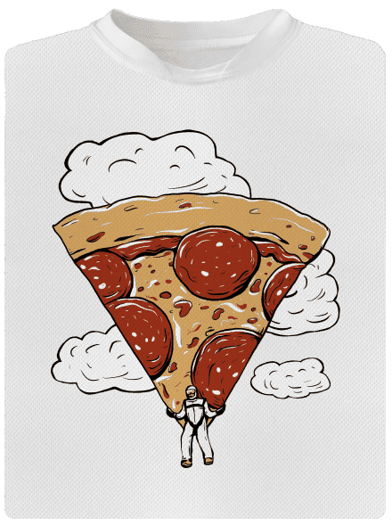 Pizza ejtőernyős gyerek sport póló White