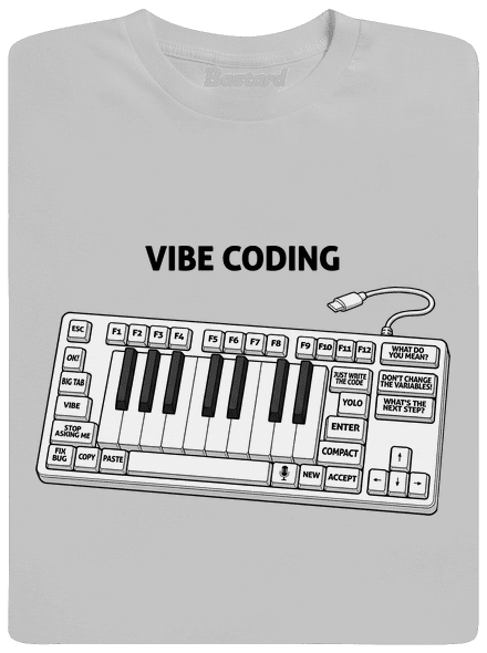 Vibe coding férfi póló Pacific Grey