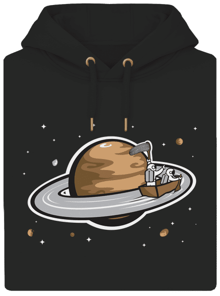 Moon capturing unisex prémium pulóver Dark Black