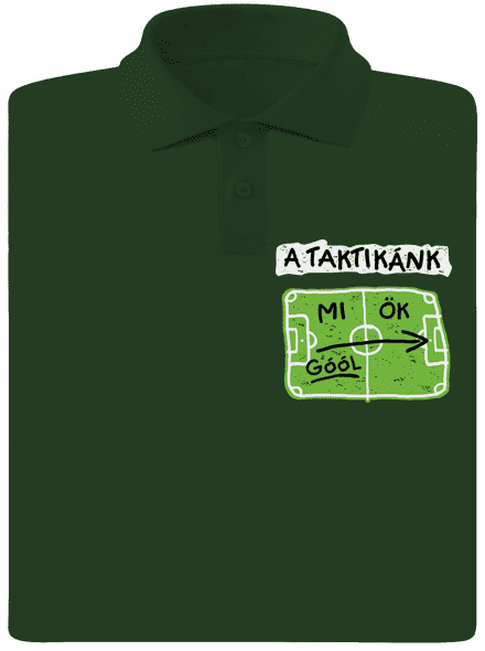 A futballtaktikánk férfi pólóingek Bottle Green Mal