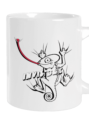 Invisible chameleon nagy bögre White