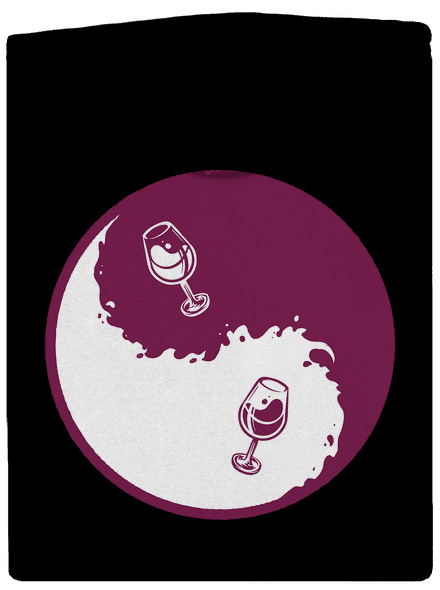 Yin Yang bor cipzáras női pulóver Black