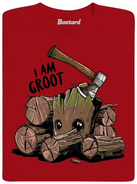 I Am Groot férfi hosszú ujjú póló Red