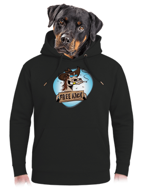 Free kick unisex prémium pulóver Dark Black