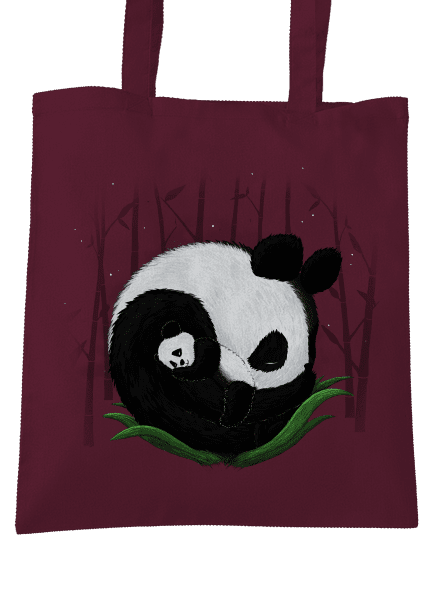 Két alvó panda táska Burgundy