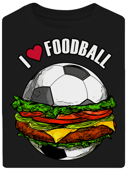 Foodball unisex túlméretezett póló Black