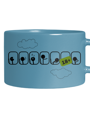 Repülőgép macaron bögre Blue Macaron