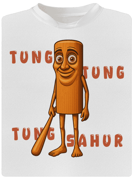 Tung Tung Tung Sahur – Italian Brainrot gyerek sport póló White