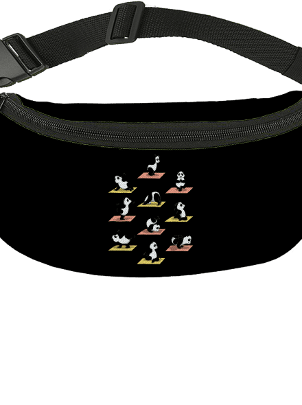 Panda jóga övtáska Black