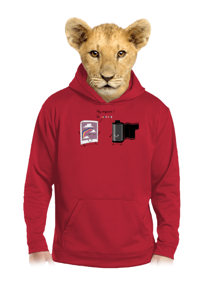 Légy pozitív gyerek kenguruzsebes pulóver Fire Red