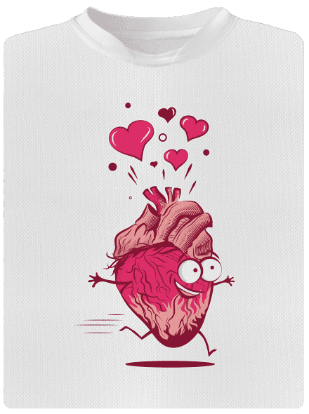 Szerelmes szívek gyerek sport póló White