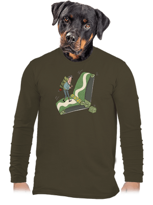 túrázás az övön férfi hosszú ujjú póló Urban Khaki