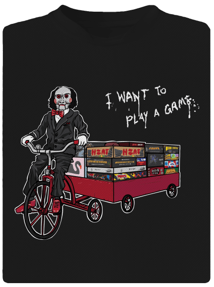 I want to play a game férfi sportpóló Black