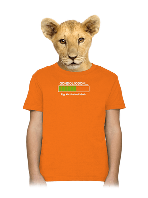 Gondolkodom gyerek póló Orange